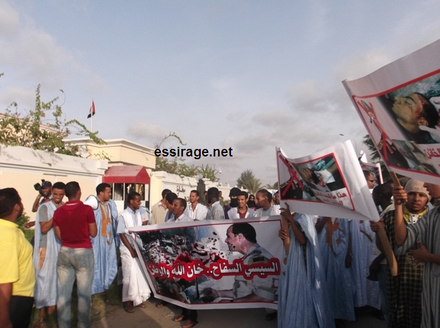 مظاهرات في نواكشوط تنديدا بالمجازر التي ارتكبها الجيش المصري